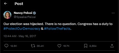 Nancy Pelosi Election Denialism