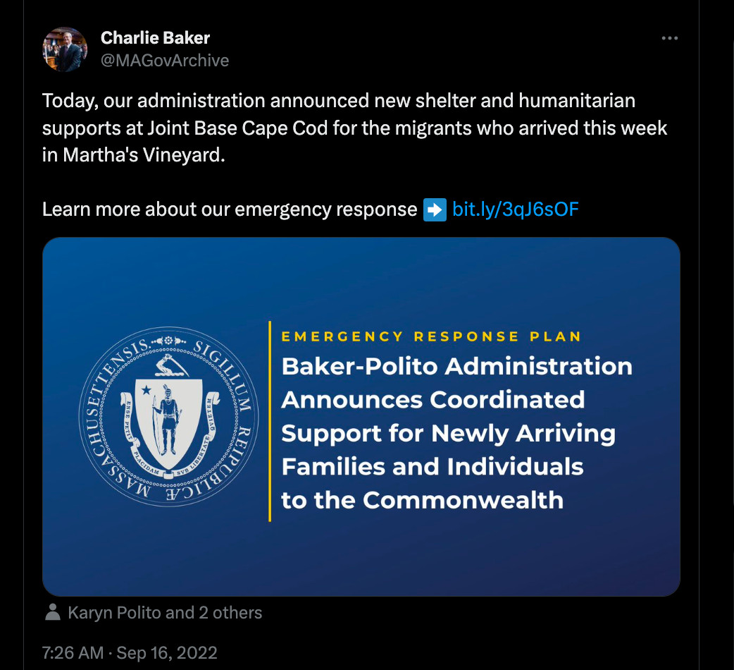 Charlie Baker Tweeet